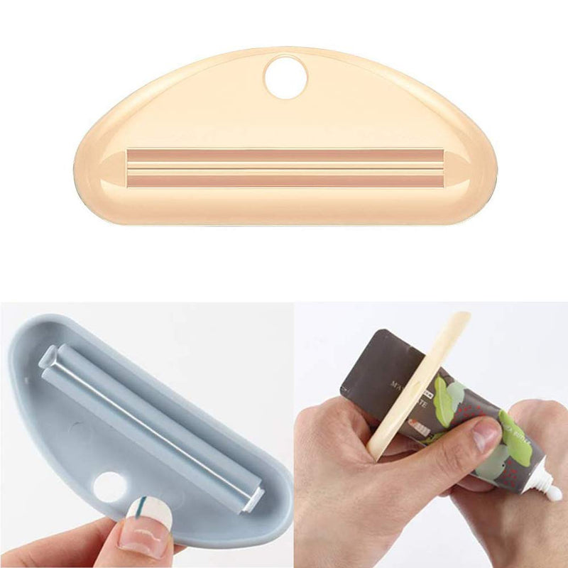 [Australia] - 8 Pcs Tube Toothpaste Squeezer Toothpaste Clips D Shape Cosmetic Cream Tube Squeezer Dispenser Clip for Bathroom (Random Colors) 