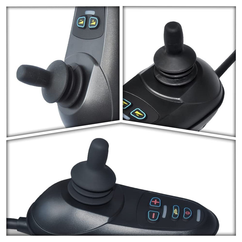 [Australia] - Electric Wheelchair Rubber Shark Drive Joystick Mobility Knob Wheelchair Joystick Button for Electric Wheelchair, Black 