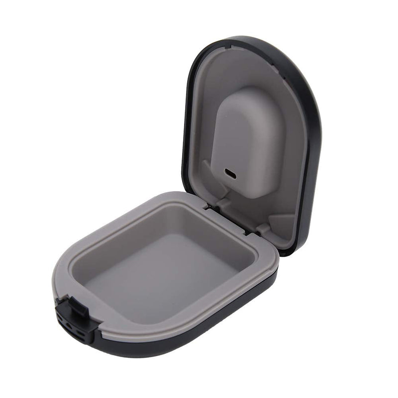[Australia] - Semiter Summer gift Waterproof Hearing Aid Storage Case, Black Hearing Aid Case, Hearing Aid Storage Drop Resistance Store Hearing Aids for Behind?the?Ear Hearing Aid 