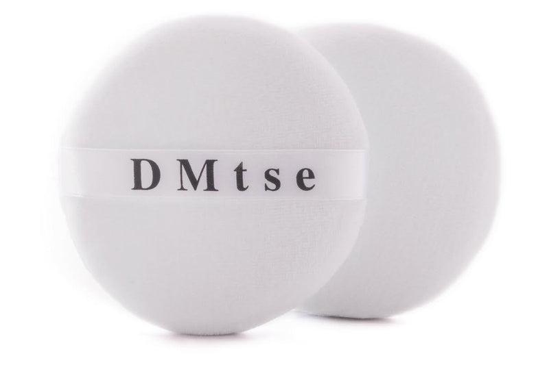 [Australia] - DMtse Round Jumbo Velour Powder Puff w Ribbon 4.25" Diameter White 