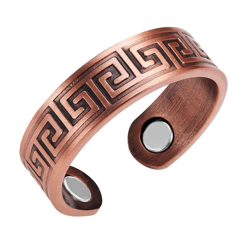 [Australia] - EnerMagiX Pure Copper Magnetic Rings for Women, Magnetic Rings, Birthday Rings Gift for Mom, Wife, Daughter, Women’s Day Gift(CPR-0923) 
