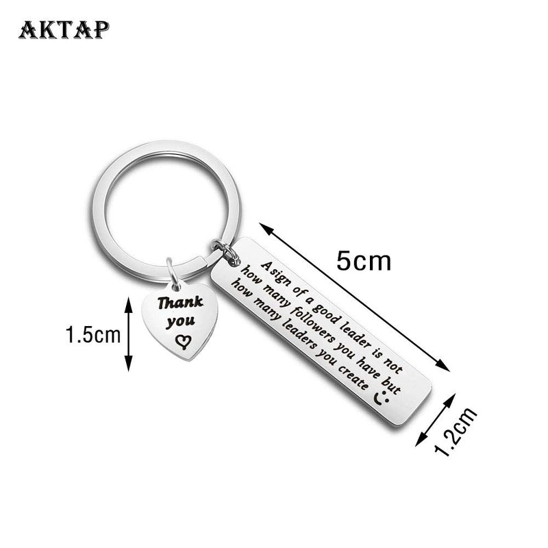 [Australia] - AKTAP Boss Gift Mentor Gifts A Sign of a Good Leader is Not How Many Followers You Have But How Many Leaders You Create Mahatma Gandhi Inspired Mentor Supervisor Keychain leader keychain 