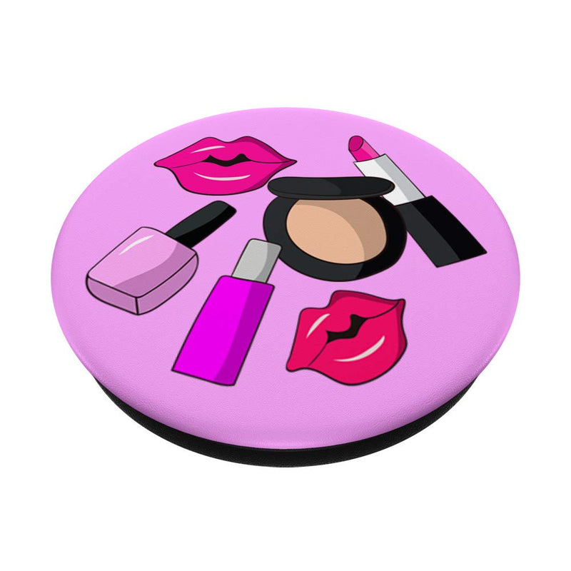 [Australia] - Lipstick MUA Makeup Artist Lips MLM Direct Sales Cosmetics PopSockets Grip and Stand for Phones and Tablets Black 