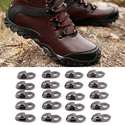 [Australia] - 20 Buckles Decorative Hook Shoe Repair Accessories Safety Shoes Lace Hook Camping Hiking Accessories Boot Hook Lace Accessories Rivet Repair/Camping/Hiking Accessories 