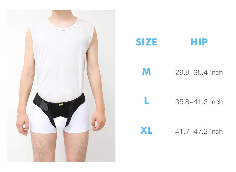 [Australia] - Tenbon Hernia Belt Truss for Single/Double Inguinal or Sports Hernia, Hernia Support Brace for Men for Women Pain Relief Recovery Strap with 2 Removable Compression Pads Comfortable Material X-Large 