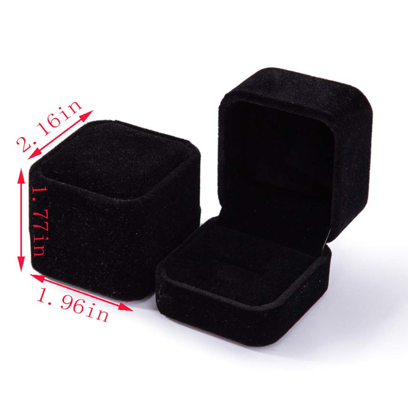 [Australia] - Tianying 6 Pack Velvet Ring Boxes, Earring Ring Jewelry Case, Ring Earrings Gift Container, Ring Storage Jewellry Display 