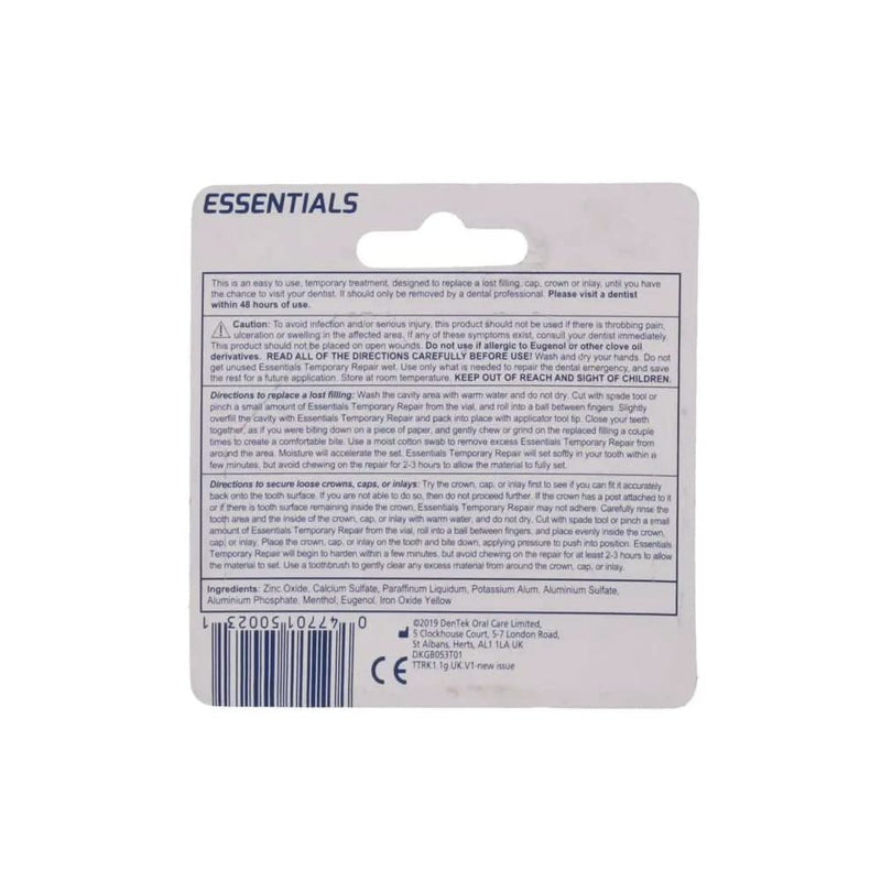 [Australia] - DenTek Dentek Essentials Filling Material, White, 1 Count (Pack of 1) 