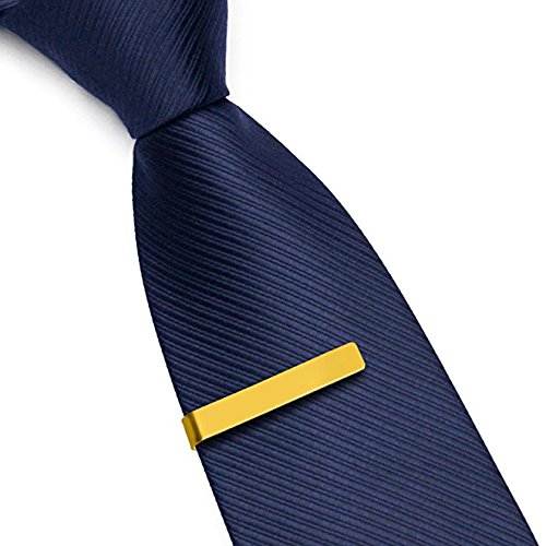 [Australia] - UHIBROS Mens Tie Clip Tie Bar Set for Regular Ties Silver, Black, Blue,Gold Tone Luxury Gift Box Wedding Business Clips 2.12inch 3 color sets 