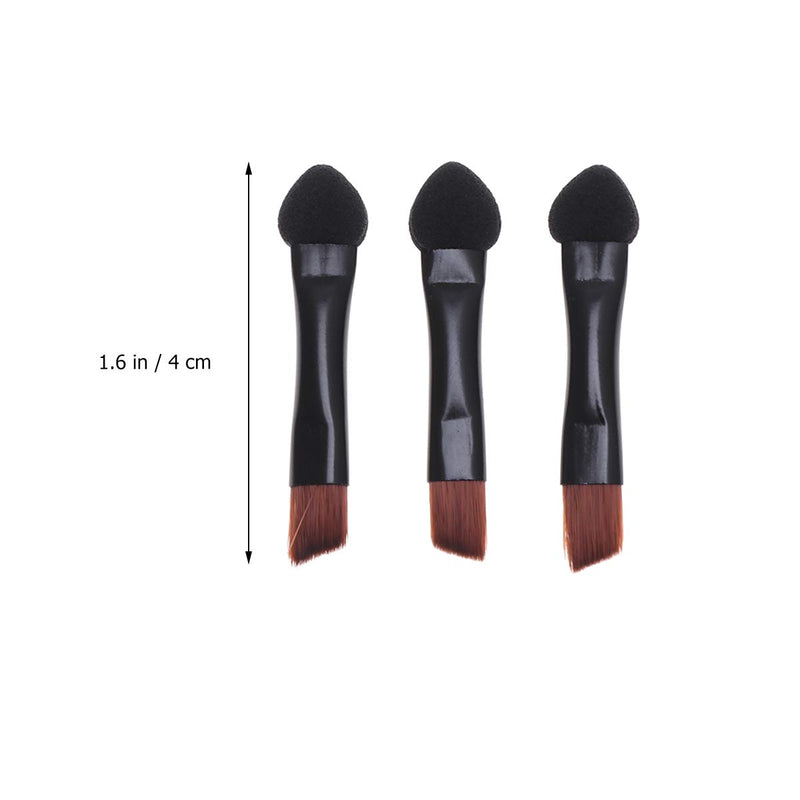 [Australia] - Lurrose Double Sided Eye Shadow Sponge Applicator Eye Brow Make Up Brush Portable Makeup Tool 20pcs (Black) 