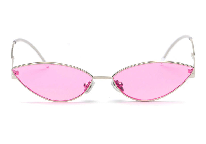 [Australia] - FEISEDY Fashion Designer Sunglasses Retro Small Petals Shape Arc Temple Design B2298 Pink 58 Millimeters 