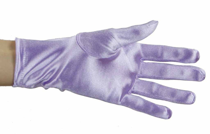 [Australia] - Greatlookz Beautiful Wrist Length Short Satin Gloves in Lavender 