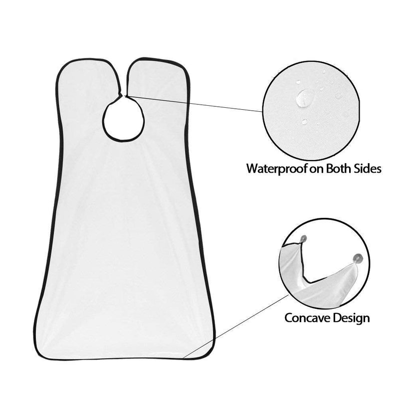 [Australia] - Beard Trimmer Catcher, JT JUSTIME Beard Shaving Apron Bib Moustache Grooming Kit with Shaping Tool for Men's Trimming Hair Cutting Cape 
