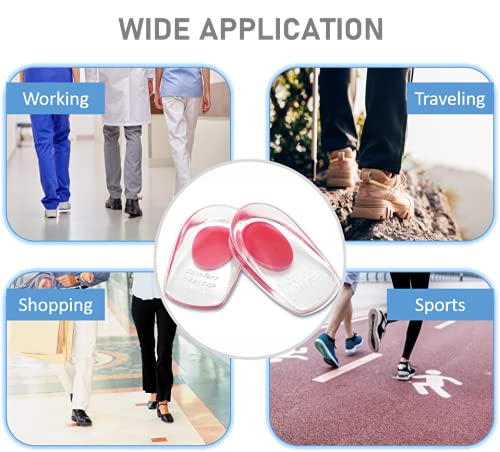 [Australia] - VivoFoot Gel Heel Cups, Shoe Inserts for Plantar Fasciitis, Heel Spur & Achilles Pain Relief, Heel Lift Pads for Men & Women (Small, 2 Pairs) Small, 2 Pairs 