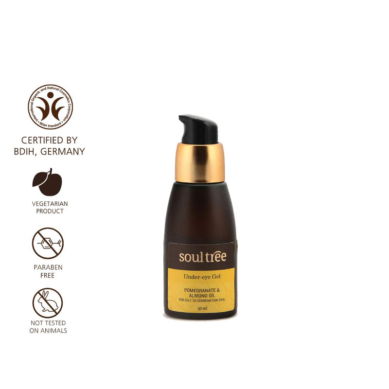 [Australia] - SOULTREE Under Eye Gel With Pomegranate & Almond Oil, For Oily To Combination Skin (40 Ml) 