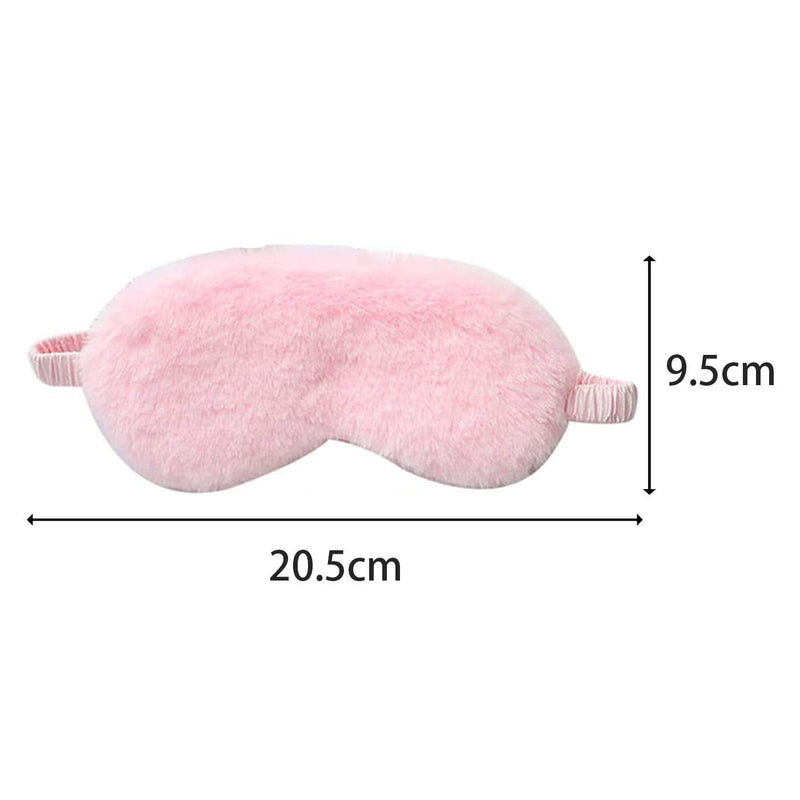 [Australia] - 4 Pcs Plush Eye Mask Soft Fluffy Plush Eye Mask Sleep Mask Adjustable for Kids Adult Women 