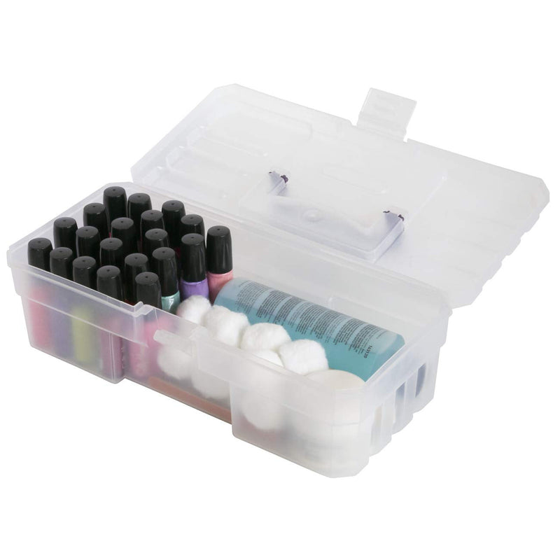 [Australia] - Akro-Mils 12-Inch ProBox Plastic Art Supply, Hobby or Craft Storage Toolbox, Model 09912CLPUR, (12-Inch x 5-1/2-Inch x 4-Inch), Clear 