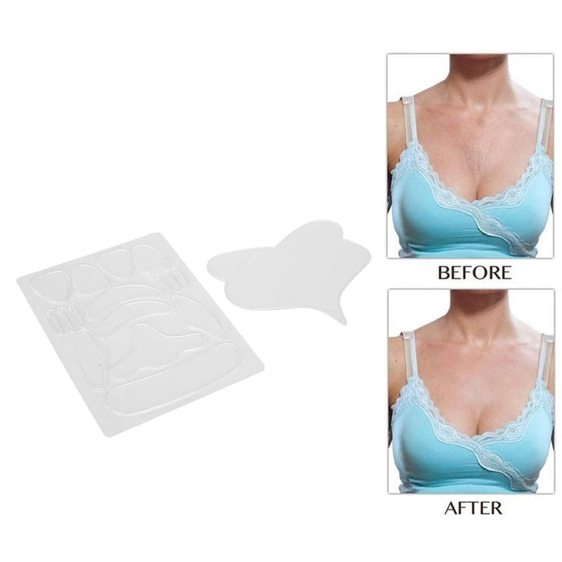[Australia] - Anti Wrinkle Silicone Pads, 17pcs Wrinkle Patches For Face Chest Forehead Wrinkle Skincare Sticker Patches Reusable Anti-Ageing Pad for Lifting and Tightening Facial Eye Chest Skin 