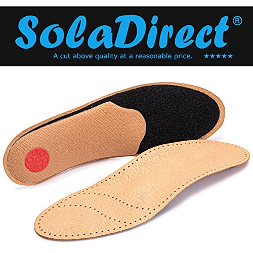 [Australia] - Leather Shoe Insoles with Orthotic Footbed I Insoles with Arch Support and Heel Cushion for Men and Women (UK 9 / 43 EU) 9 UK / 43 EU / 29 cm 