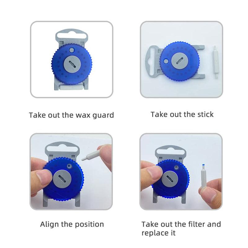 [Australia] - Wax Guard Filters,32pcs (2mm) Resound HF4 Replacement Wax Filters for Hearing Aids Bundled with Cleaning Kit, phonak, widex, Siemens,Unitron and Resound 
