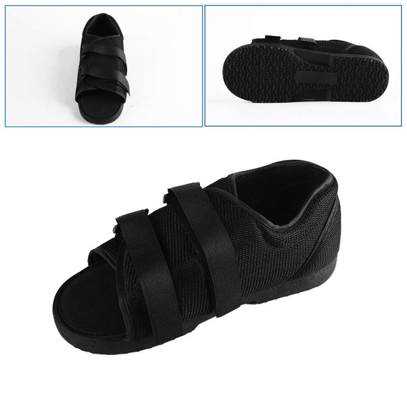 [Australia] - Artibetter Post Op Shoe Walking Boot with Adjustable Strap Post Injury Surgical Foot Cast Sandal Square Toe Orthopedic Support Brace for Broken Bone(ML Black) 