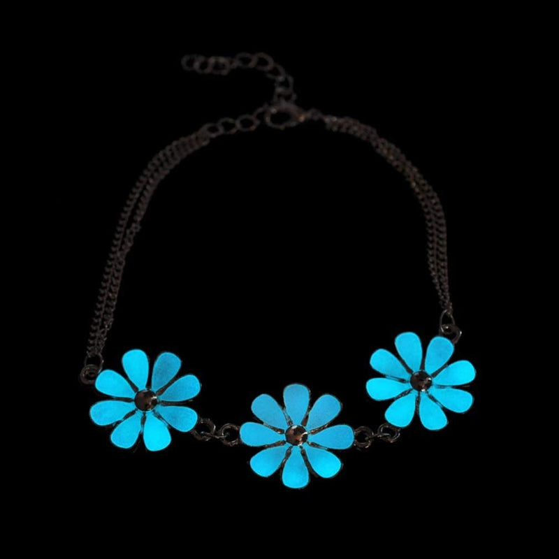 [Australia] - Sexy Bohemian/Beachy/Crystal/Beads/Glow/Beads Anklet Bracelet for Weddings/Beach Party (Luminous Daisies) Luminous Daisies 