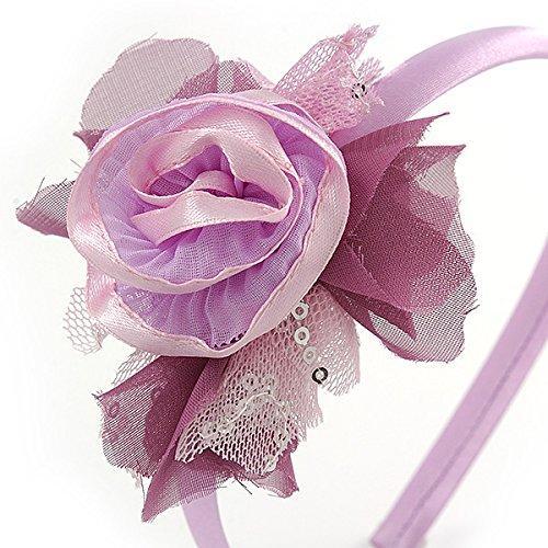 [Australia] - Thin Pink Silk Rose Flower Alice/Hair Band/Headband 