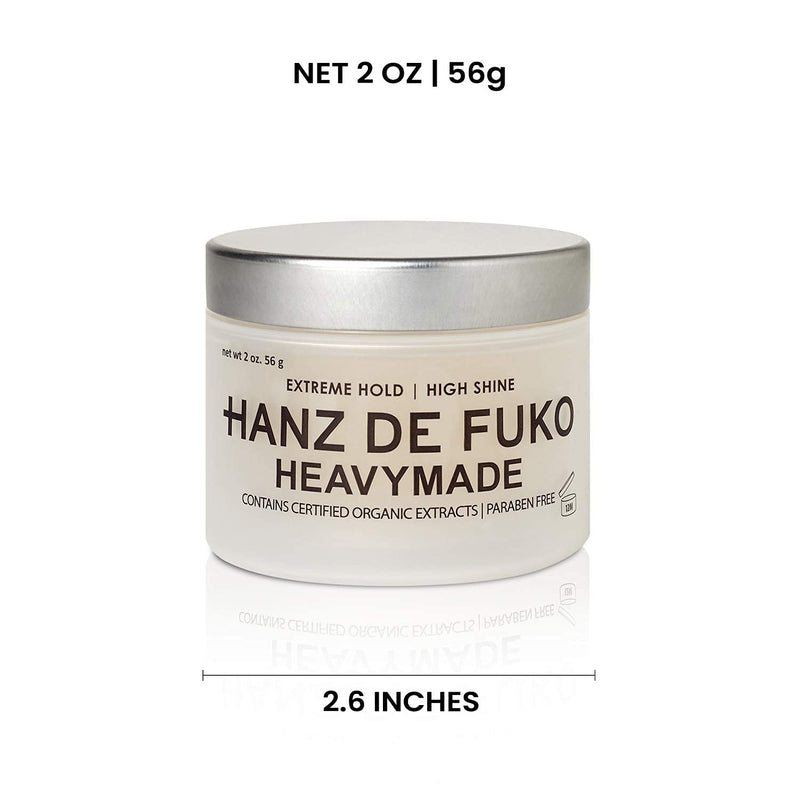 [Australia] - HANZ DE FUKO Heavymade Pomade | Premium Water-Based Styling Paste with Humidity-Resistant All-Day Hold | All Hair Types | 56g 
