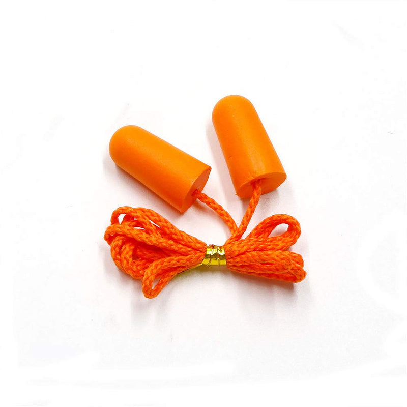 [Australia] - Foam Corded Ear Plugs 100 Pair - Soft NRR 32dB Noise Cancelling Sound Blocking Disposable Orange for Sleeping Snoring Studying Noise Hearing Protection Construction Shooting Sports Mowing Woodworking 200 