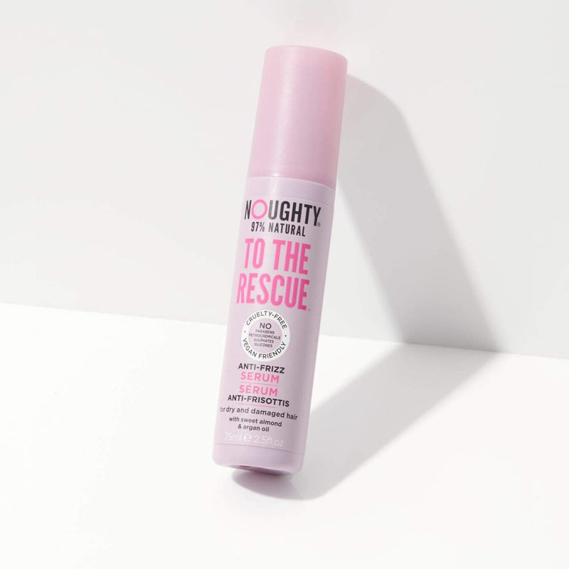 [Australia] - Noughty To The Rescue Anti-Frizz Serum, 97% Natural Sulphate Free Vegan Haircare, Smoothing Hydrating Formula with Heat Protection for Dry, Frizzy & Damaged Hair (75ml) Wave Hello Hydrating Frizz 