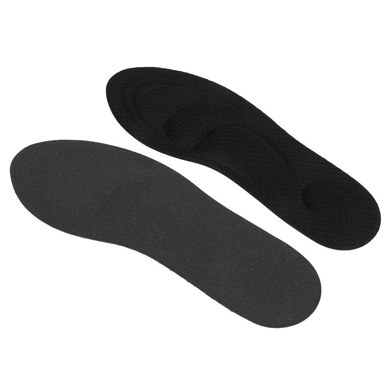 [Australia] - Alvinlite Shoes Insole, 2 Pair Orthotic Arch Support Insoles 4D Jacquard Shock Sweat Absorb Breathable Sponge Shoe Pad (Man-Black) Man Black 
