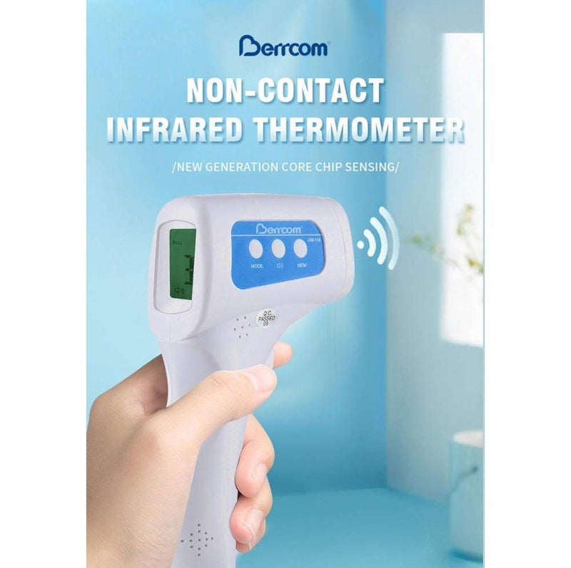 [Australia] - Berrcom Non Contact Infrared Forehead Thermometer JXB-178 Contactless Thermometer 3 in 1 for Kids Infant Adult Fever Check 