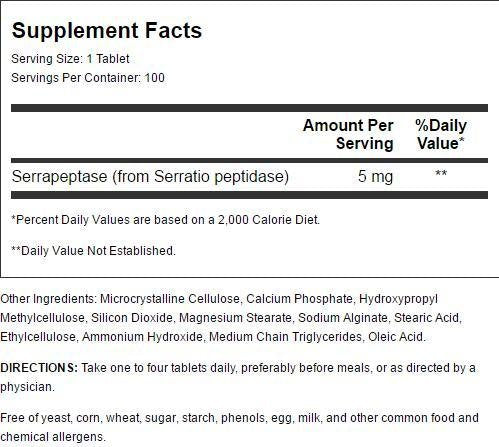 [Australia] - Serraflazyme Serrapeptase Enzyme 100 Tabs 