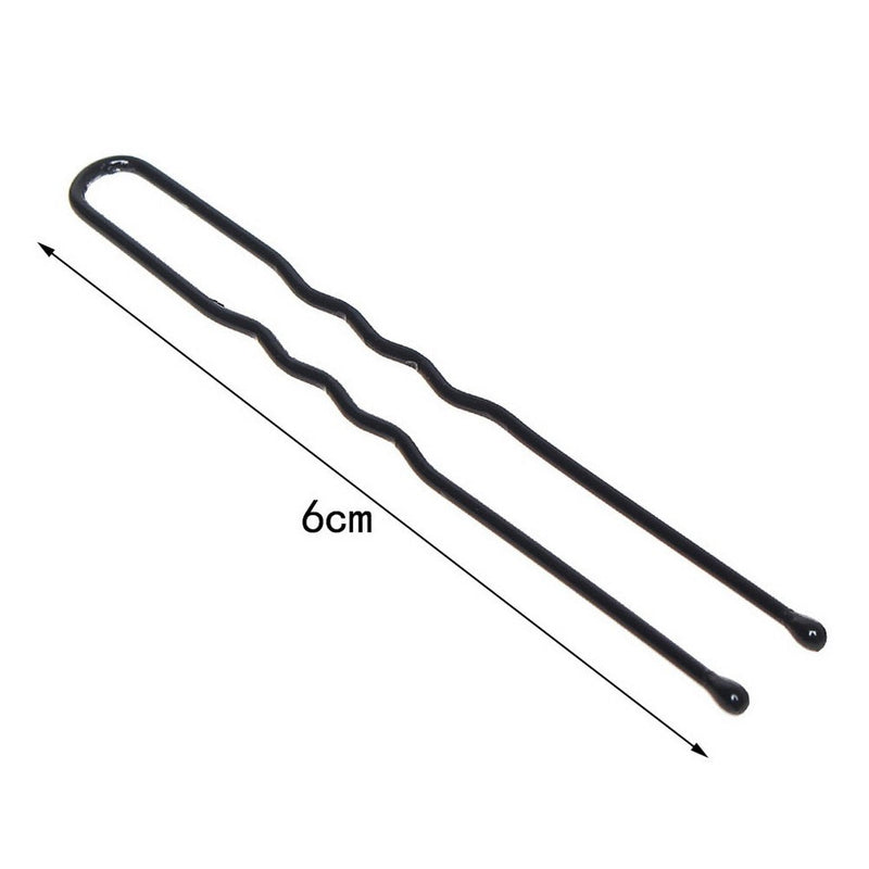 [Australia] - nuoshen ofoen 50 Pieces Long Hair Pins, Bun Pins Styling Bobby Hair Slides Grips Clips Black 