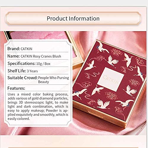 [Australia] - CATKIN Makeup Powder Blush Cheek Color Coral Pink Peach High Definition Natural Blusher (C01) C01 