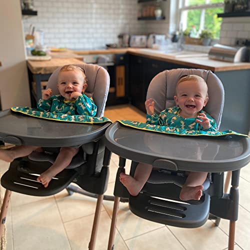 [Australia] - Tidy Tot Weaning Bib Long Sleeves Waterproof Coverall Bib Cover & Catch Dancing Zebras 