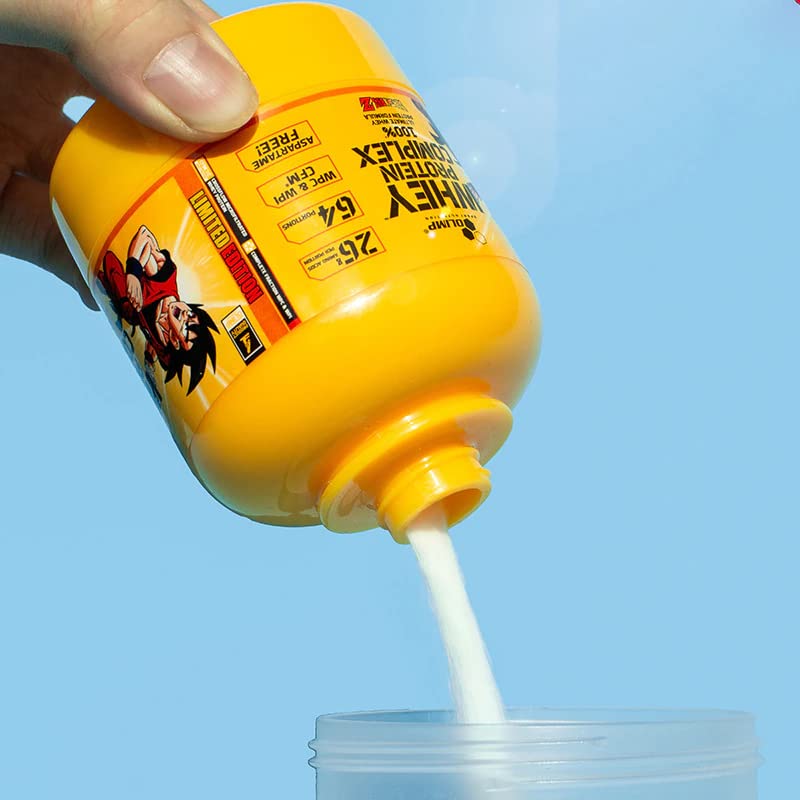 [Australia] - Omana Protein Powder Container Funnel, Portable Supplement Powder Storage with Keychain for Travel Gym Workout Fitness, 200 ml, 60g, Yellow 