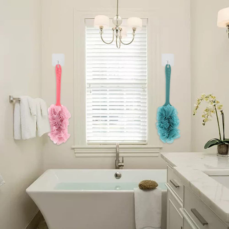 [Australia] - 3 Pack Long Handle Bath Brush,Body Brush Back Scrubber,Shower Body Exfoliating Brush,Loofah On a Stick Sponge Brush for Back Cleaning, Exfoliating and Removing Dead Skin 
