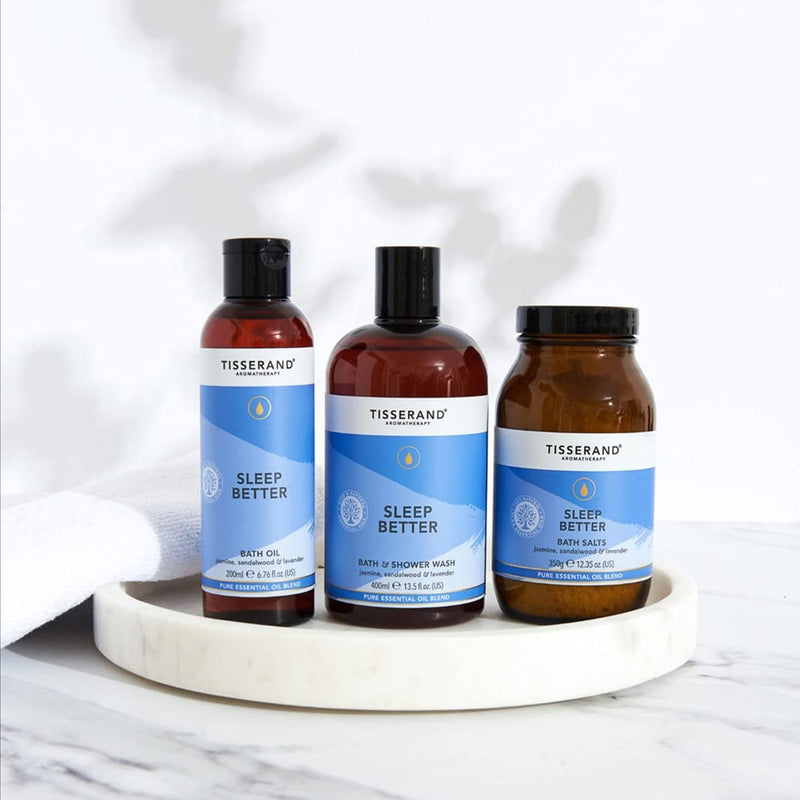 [Australia] - Tisserand Aromatherapy | Sleep Better | Lavender Bath & Shower Wash With Jasmine & Sandalwood | 100% Pure Essential Oil Blend | 400ml 