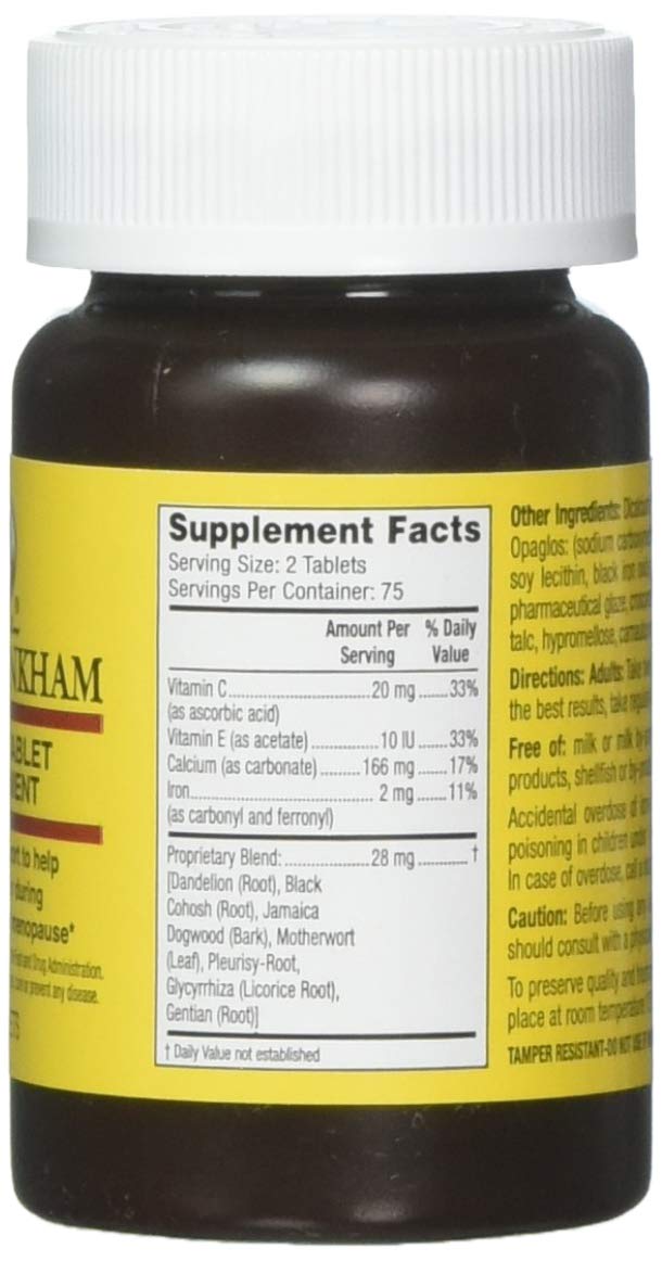 [Australia] - Lydia Pinkham Herbal Supplement Tablets for Menstruation and Menopause Support, 150 Count 