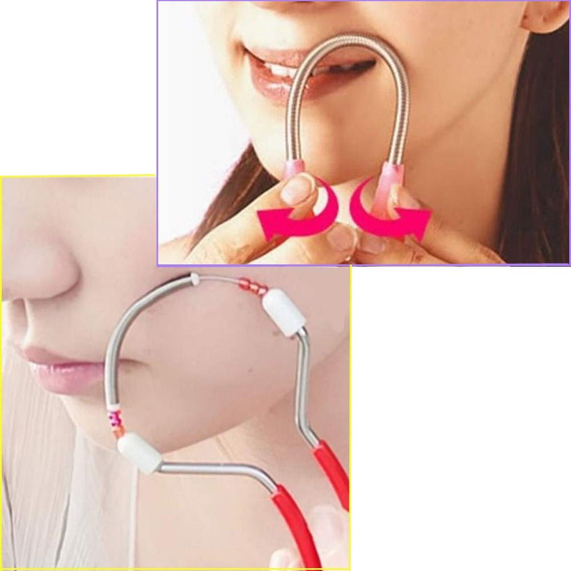 [Australia] - 4 Pcs Face Epilator for Women Hair Remover Spring Face Hair Remover with Handle Ladies Beauty Hair Epilator Tool (Random Color) 