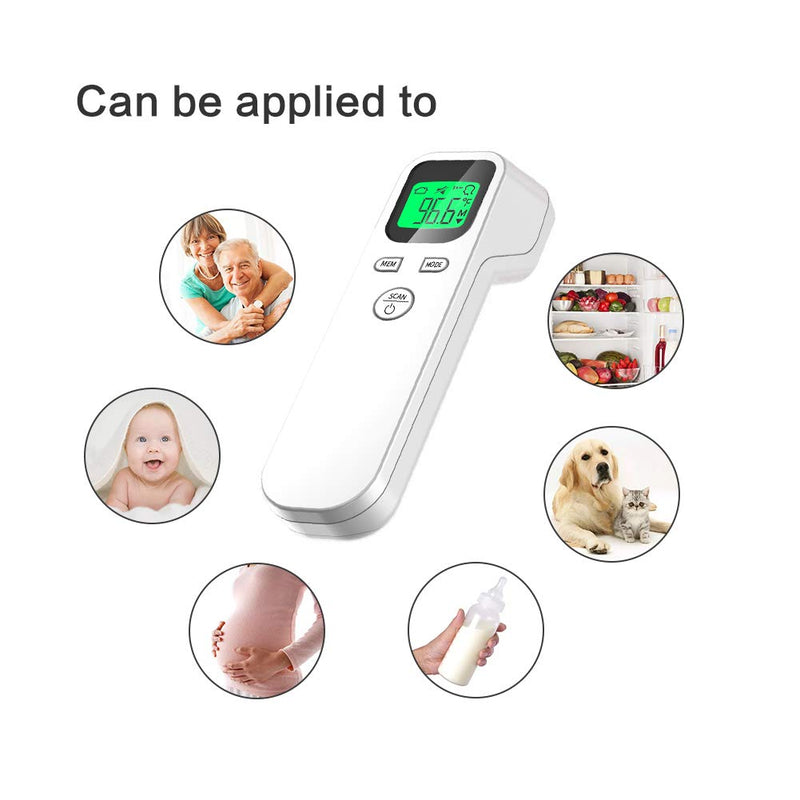 [Australia] - ULBRE Forehead Thermometer for Adults and Kids, No Touch Digital Infrared Thermometer Temperature Gun, Accurate Instant Reading Fever Alarm 20sets Memory 