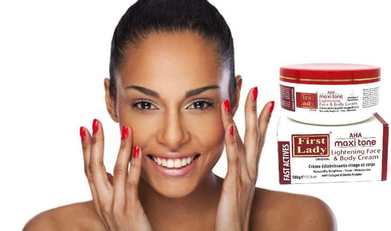 [Australia] - First Lady Premium AHA Maxi Tone Skin Lightening Face & Body Cream 500g - with Collagen & Elastin Proteins 