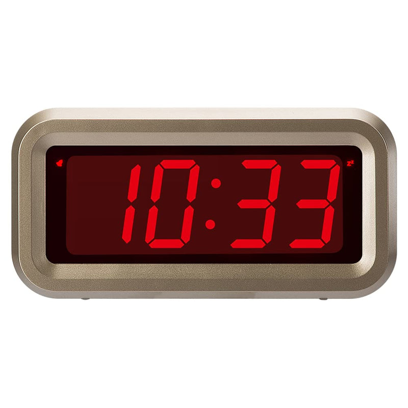 [Australia] - Timegyro Digital Alarm Clock Battery Operated with 1.2" Large Display for Bedroom, Heavy Sleepers(Gold) … Golden 