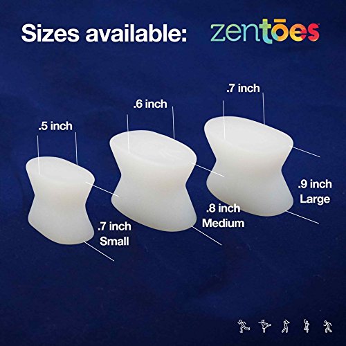 [Australia] - ZenToes 6 Pack Gel Toe Separators with No Loop for Bunions and Corns - Corrector Pads Provide Bunion Relief and Prevent Toe Rub (Small) Small (Pack of 6) 