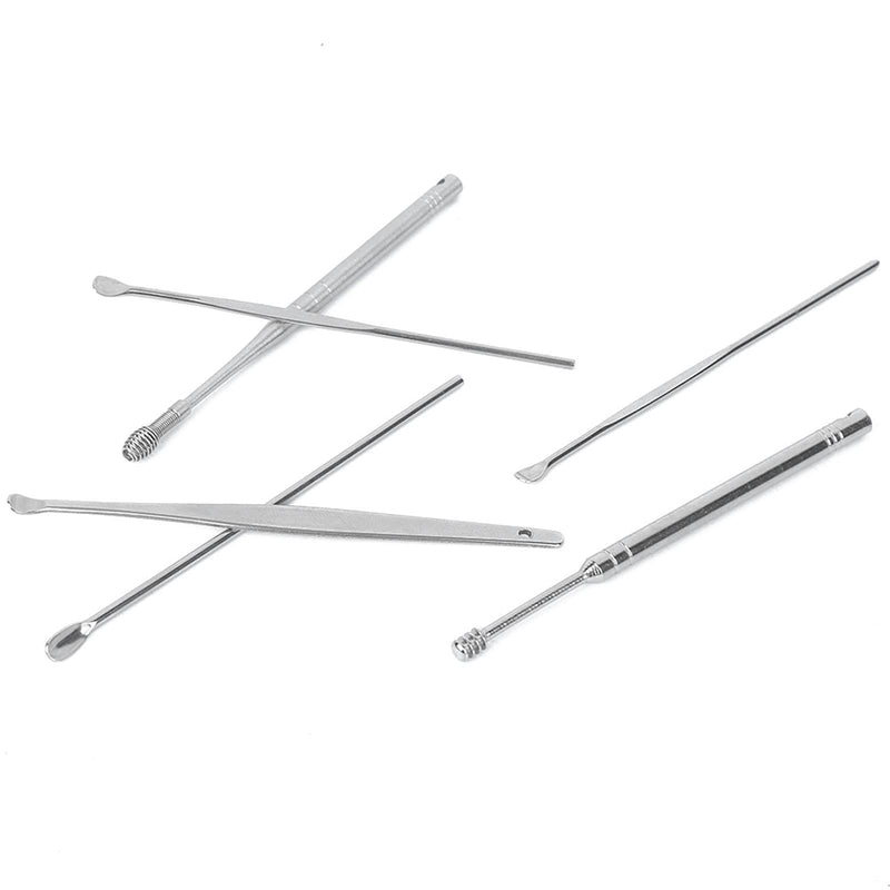 [Australia] - Keenso 6PCS Ear Wax Removal Tool, Comfortable Stainless Steel Ear Wax Pickers Flexible Cleaning Tool With Box 