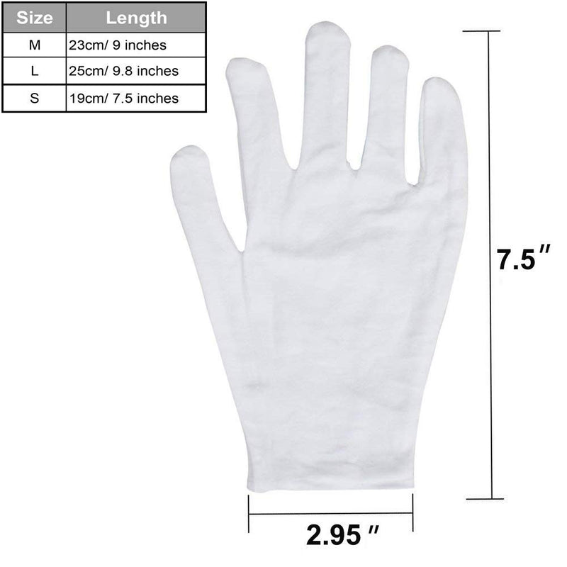 [Australia] - Small Cotton Gloves for Dry Hands, 10 Pairs Moisturizing Gloves for Sensitive Irritated Skin Eczema for Kids and Adults, Reusable Inspection Gloves Work Gloves Small (20 Count) 