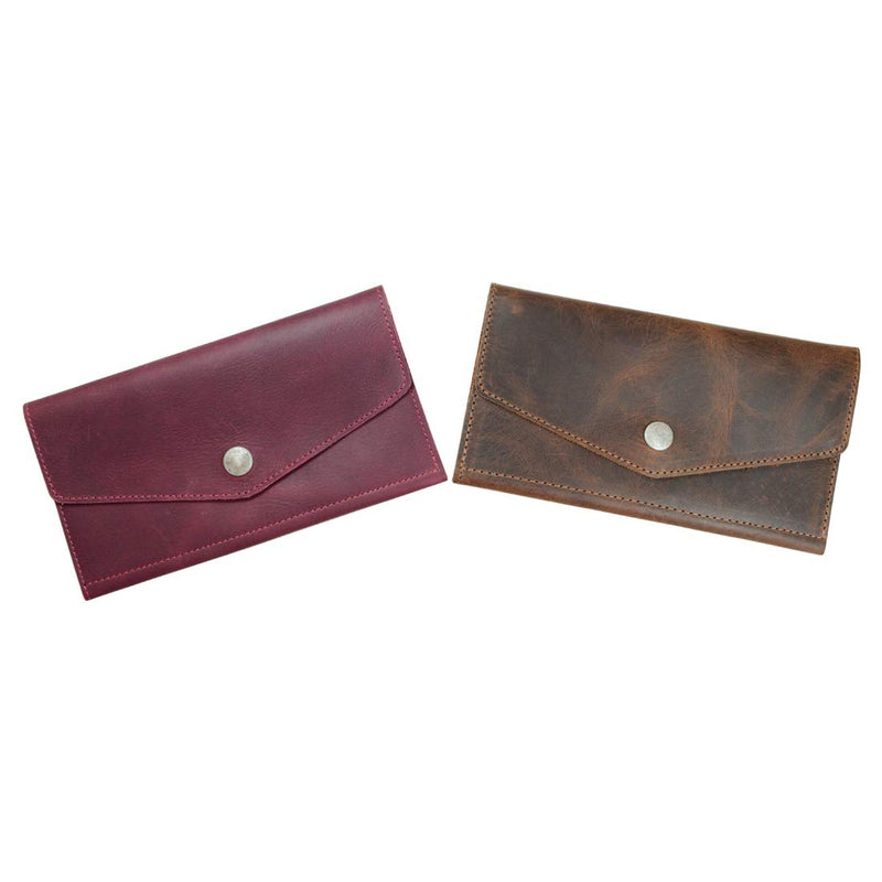[Australia] - Hide & Drink, Leather Triple Card Wallet, Holds Up to 3 Cards Plus Flat Bills & Coins, Cash Organizer, Zippered Pouch, Accessories, Handmade Includes 101 Year Warranty :: Sangria 