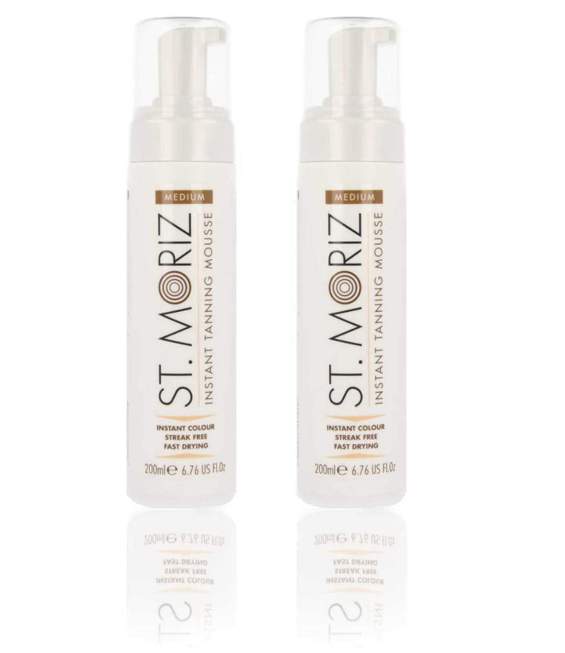 [Australia] - St Moriz Instant Self Tanning Mousse in Medium Tone with Mitt - 2 x 200 ml 