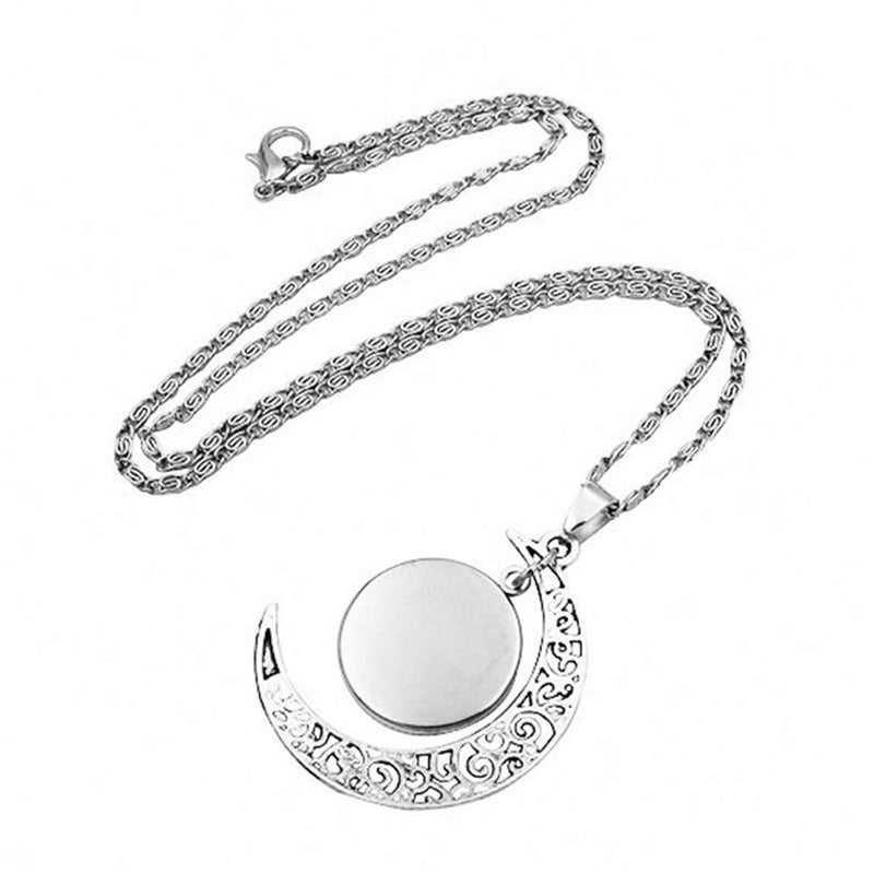 [Australia] - Constellation Necklace Bracelet Set Vintage Crescent Moon Time Gemstone Zodiac Pendant Necklace Zodiac Leather Bracelet for Men Women 11:Scorpio(10/23 - 11/21) 