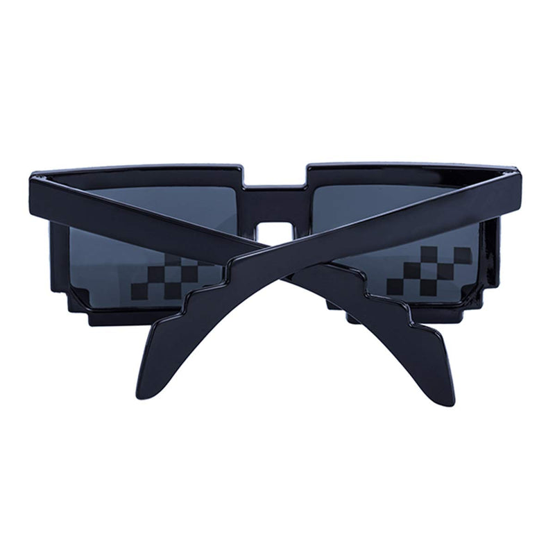 [Australia] - kilofly 2pc 8-Bit Pixel UV Protect Gamer Sunglasses Adult Kids Party Favors Black + Blue 